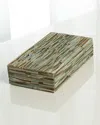 Global Views Chiseled Bone Small Box In Multi