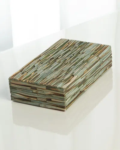 Global Views Chiseled Bone Small Box In Multi