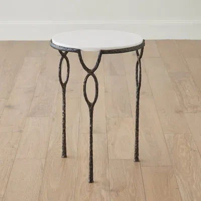 Global Views Chiseled Loop Table Leaf In Gray