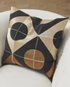 Global Views Circle Marquetry Pillow In Multi