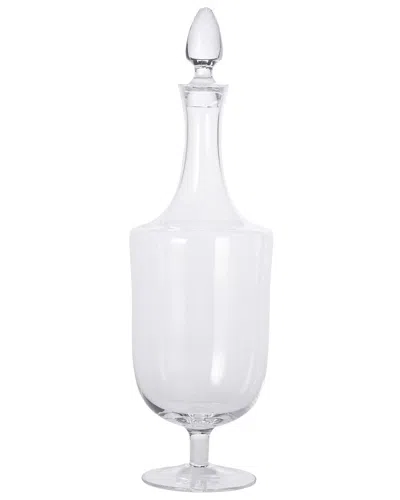 Global Views Classic Footed Decanter In Transparent