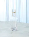 Global Views Clear Glass Decanter W/ Gold Rim
