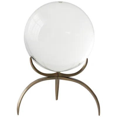 Global Views Clearlight Orb 7 1/2"h Crystal Bronze Decorative Sculpture In Transparent