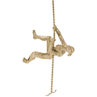 Global Views Climbing Woman 42" High Thai Gold Leaf Metal Wall Sculpture