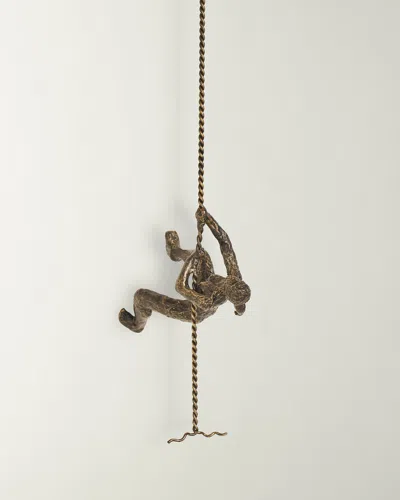 Global Views Climbing Woman Wall Mount Decor In Bronze