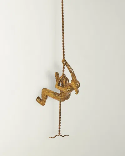 Global Views Climbing Woman Wall Mounted Decor In Gold