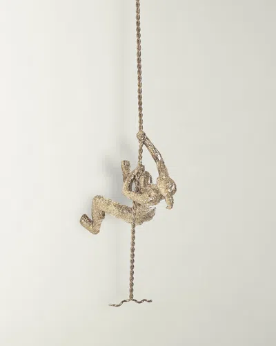 Global Views Climbing Woman Wall Mounted Decor In Silver