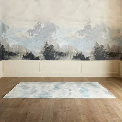 Global Views Cloudy Day Rug In Blue;white