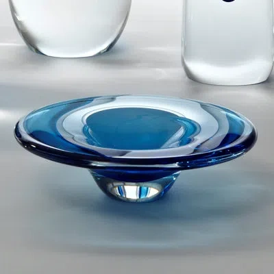 Global Views Cobalt Glass Dish In Blue