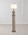 Global Views Column Floor Lamp In Gray