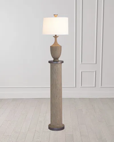 Global Views Column Floor Lamp In Gray