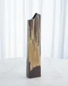 Global Views Column Splash Vase, Large In Gold