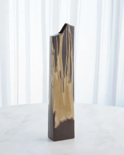Global Views Column Splash Vase, Large In Gold