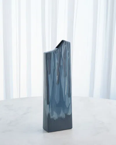 Global Views Column Splash Vase, Medium In Blue