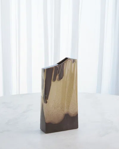 Global Views Column Splash Vase, Small In Gold