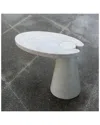 Global Views Cone Cantilever Table In White