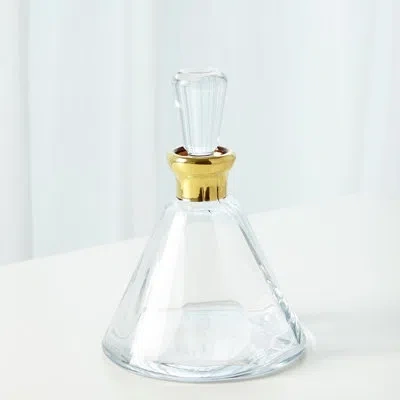 Global Views Cone Decanter-gold