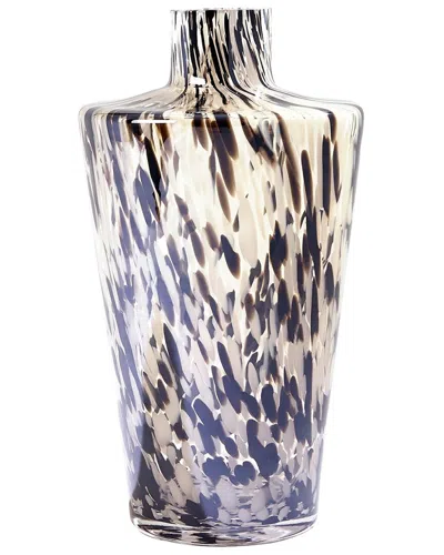 Global Views Confetti Shoulder Vase In Black