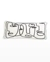 Global Views Congregation Lumbar Pillow - 10" X 24" In White