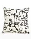 Global Views Congregation Pillow - 20"sq In White