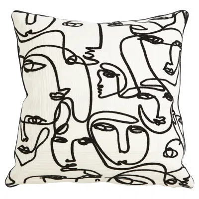 Global Views Congregation Pillow In White