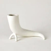 Global Views Cornucopia Vase-matte White In White