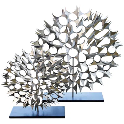 Global Views Cosmos Nickel 37 1/2" High Decorative Sculpture In Silver