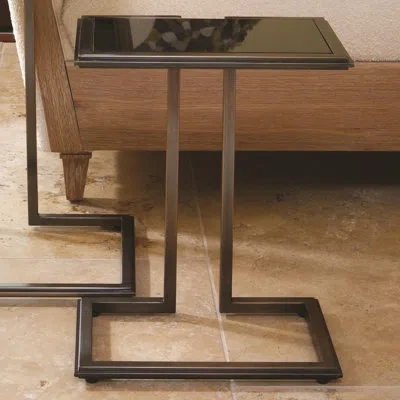 Global Views Cozy Up Table-bronze-lg In Noir Poli