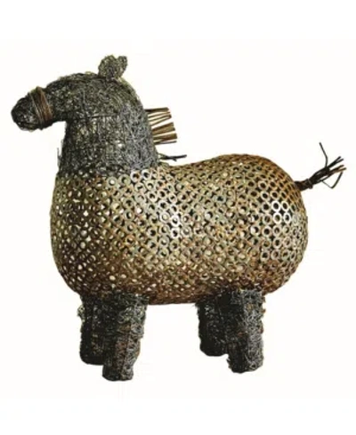 Global Views Crazy Fat Pony Sculpture In Dark Brown