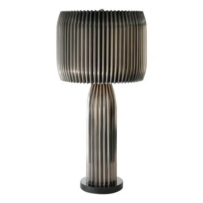 Global Views Crimp Table Lamp-antique Nickel