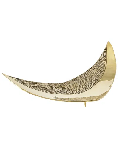Global Views Crosshatch Bowl In Brass