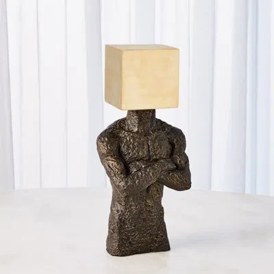 Global Views Cube Hero-bronze In Gold,bronze
