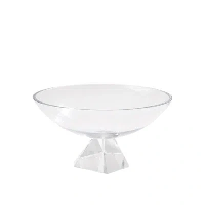 Global Views Cubist Decorative Bowl In Clear