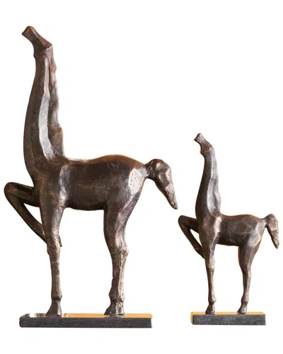 Global Views Cubist Horse In Brown