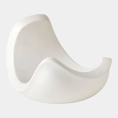 Global Views Curl Bowl-matte White 10"h X 12"w X 15"d Decorative Bowl