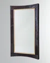 Global Views Curved Hairhide Mirror In Black