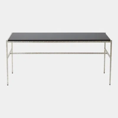 Global Views Cut Iron Cocktail Table-silver Leaf In Gray