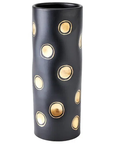 Global Views Dimples Vase In Black