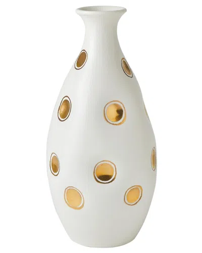 Global Views Dimples Vase In White