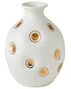 Global Views Dimples Vase In White
