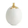 Global Views Dipped Golden Crackle Cylinder Vase, Large
