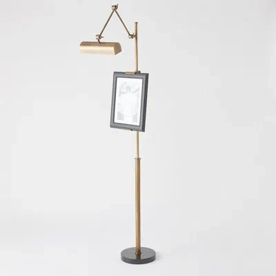 Global Views Display Floor Lamp-brass