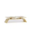 Global Views Double Torch Candle Holder In Brass