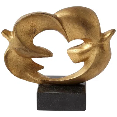 Global Views Doves Of Peace Sculpture-sm In Gold