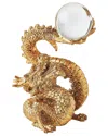 Global Views Dragon Holding Sphere In Gold