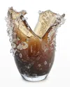 Global Views Dual Wave Bowl In Tobacco