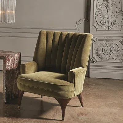 Global Views Duncan Chair In Green