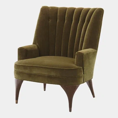 Global Views Duncan Chair-black Velvet In Muslin