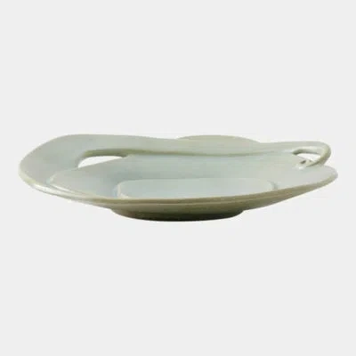 Global Views Edward Spiral Plate-sage 2"h X 8"w X 8"d Plate/stand