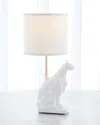 Global Views Egyptian Cat 23" Table Lamp In White